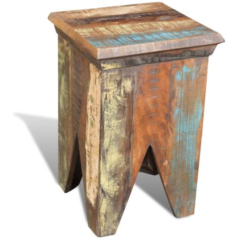 Furniture Limited - Sgabello in Legno Massello di Recupero