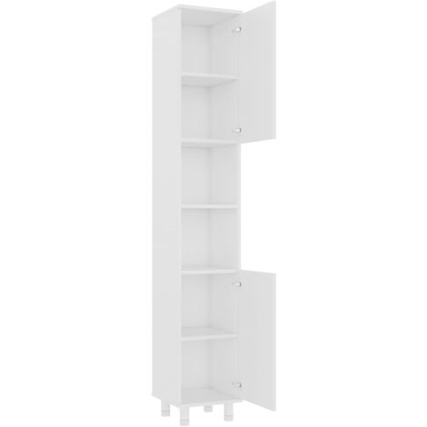 Furniture Limited - Mobile da Bagno Bianco 30x30x179 cm in Legno