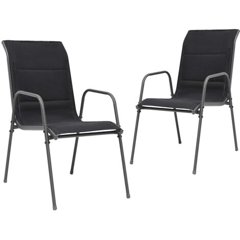 Pack 2 Sedie Da Giardino Impilabili In Rattan Sintetico Marrone Beige Con Cuscini Beige Bolonia 86390847