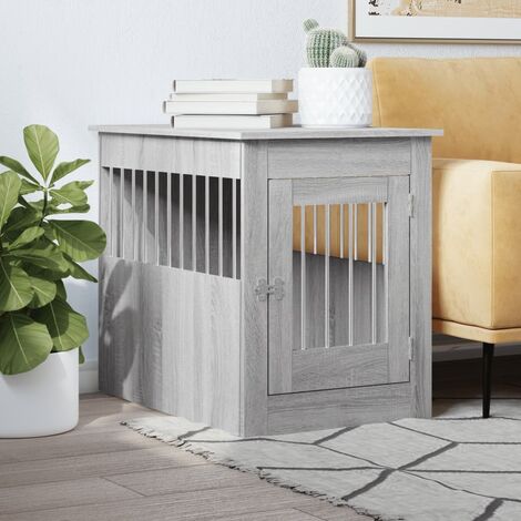 Furniture Limited - Gabbia Cani da Arredamento Grigio Sonoma