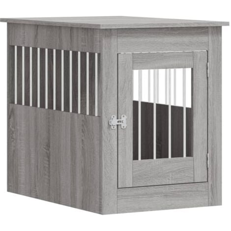 Furniture Limited - Gabbia Cani da Arredamento Grigio Sonoma