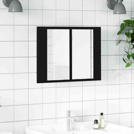 Armadietto A Specchio Con LED 76 X 15 X 55 Cm Grigio 020006675 - 9