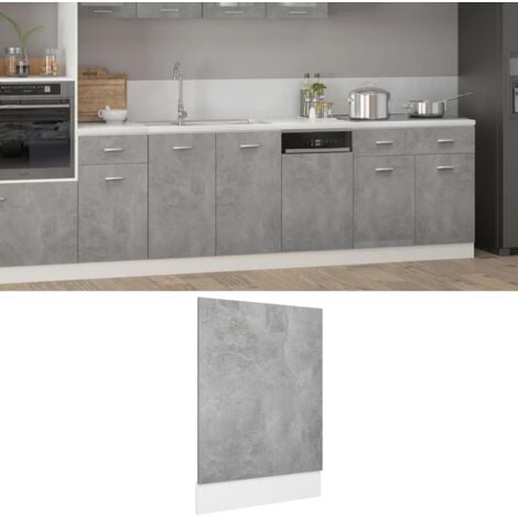 Furniture Limited - Pannello Lavastoviglie Grigio Cemento 45x3x67