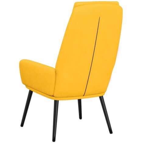 Poltrona Relax VidaXL In Tessuto Giallo Senape - Design Moderno Con Braccioli, Imbottita E Stabile, 61,5x69x95,5 Cm