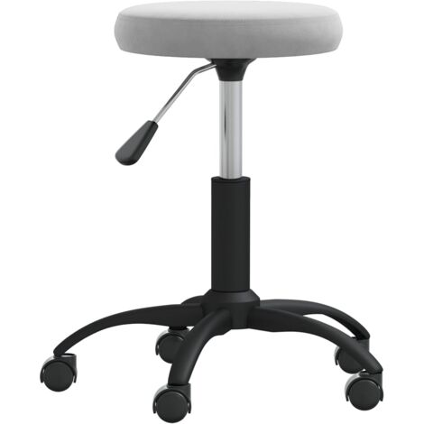 Furniture Limited - Sgabello da Massaggio in Velluto Grigio