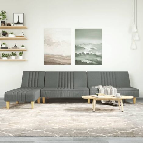 Furniture Limited - Divano Letto con Letto Estraibile Grigio