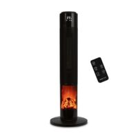 MONHOUSE 33" Tower Fan Electric Heater - PTC Ceramic LCD Display - Remote Control - Black