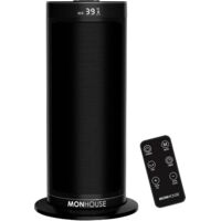MONHOUSE Electric Space Heater - Remote Control/Overheat Protection - 12H Timer - 40cm - Black
