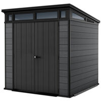Keter – Abri de jardin résine 4,5 m² – Dimensions 214x218x226 cm – Matériau Evotech résistant aux intempéries – Ventilation intégrée