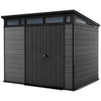 Keter – Abri de jardin résine 5,8 m² – Dimensions 279x218x226 cm – Résistant aux intempéries – Parois en Evotech avec renforts en acier