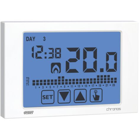 Cronotermostato da parete Vemer Chronos Touch Screen a batterie VE451100