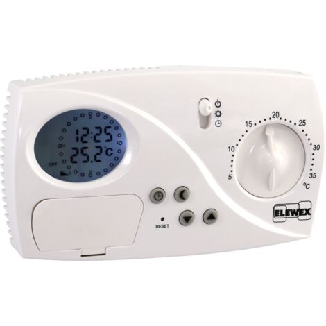 Cronotermostato a Cavalieri per Caldaia Programmazione Giornaliera Batterie Elewex Vemer VE773200 CT 24H