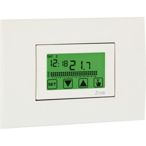 Cronotermostato Digitale Touch Screen da Incasso a 230V Programmazione Settimanale Vemer VE457800 Iride