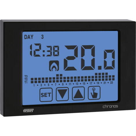 Cronotermostato Digitale Touch Screen Alimentazione 230V Programmazione Settimanale Vemer VE454500 Chronos