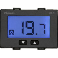 Termostato da Incasso 503 Display LCD Controllo Temperatura per Caldaia e Climatizzazione Alimentazione 230V Frontalini Bianco e Grigio Antracite Inclusi 4Green 4G000600