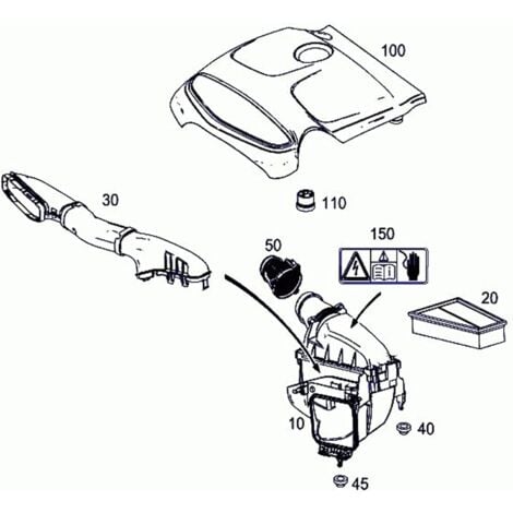 Ej.Life Conduit de tuyau d'admission d'air moteur 2700900282 Remplacer Fit pour Mercedes W176 W242 W246 X156