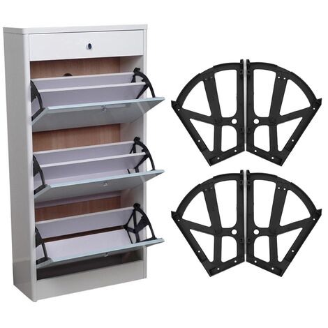 Ej.Life – Lot de 4 charnières pour meuble ABS – Charge maximale 340g – Dimensions 26x20cm – Accessoires d'installation inclus