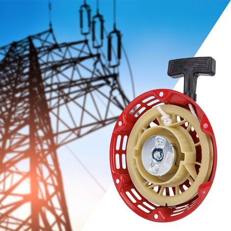EJ.LIFE Démarreur Tirette , Démarreur à Tirette à Recul Remplacement pour Générateur de Recul 168F 170F 2-3KW