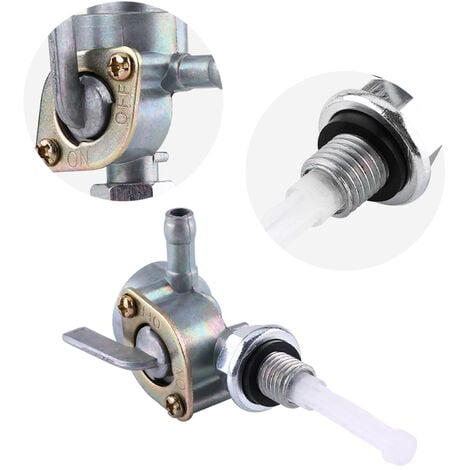 Ej.Life Robinet d'Essence M10X1.25MM Pompe à Essence Electrique Commutateur de Carburant de Réservoir de Gaz