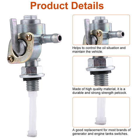 Ej.Life Robinet d'Essence M10X1.25MM Pompe à Essence Electrique Commutateur de Carburant de Réservoir de Gaz