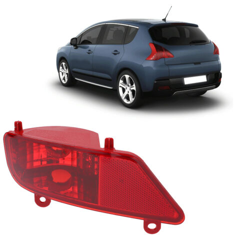 Ej.Life – Feu arrière de brouillard pour Peugeot 3008 5008 2009-2016 – Plastique résistant – Installation facile – Visibilité maximale