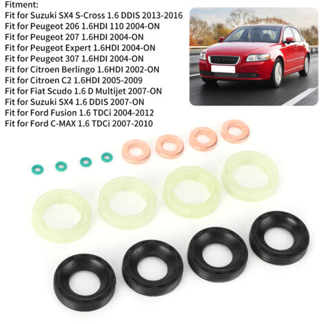 Kit Joints Injecteurs Carburant Pour Citroen Peugeot 1.6 HDi - 21 Pièces - Compatible Ford Fiat - Joints Cuivre Et Torique