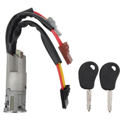 Ej.Life – Serrure de barillet de direction d'allumage avec 2 clés – Remplacement pour Citroen AX, Berlingo, Evasion, Jumpy, Saxo, Xantia, Xsara