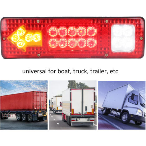 Bouliche Led Camion 24v Feux Arrière Remorque Camion – Lot De 2, étanches 12V/24V, Haute Luminosité Camion Remorque