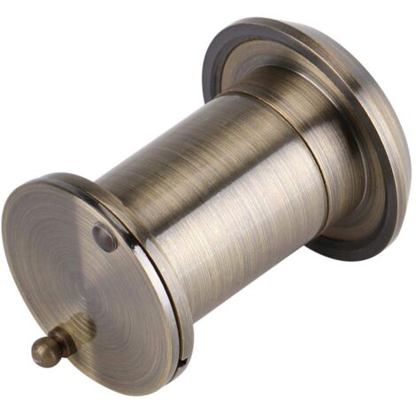 22mm 220 ° HD visionneuse de Porte Judas Grand Angle de Vision avec Couvercle de confidentialité Robuste Accessoires de Porte antivol en Verre Optique en cuivre(Bronze)
