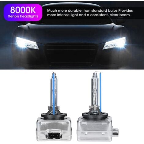 Ej.Life 2pcs D3S 8000K 35W Xenon Phare Haute Luminosité IP68 tanche Voiture LED Phare