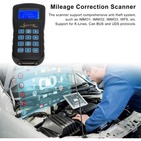 Ej.Life Lecteur de Code PIN de Diagnostic K + CAN V4.8 Correction de Kilométrage Remplacement pour Bora A6 A8 A4