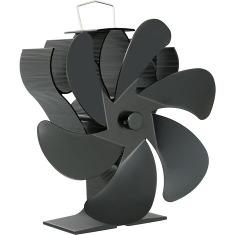 Ej.Life – Ventilateur de poêle à bois 6 pales – Silencieux et écologique – Distribution optimale de la chaleur – Pour cheminée et poêle à gaz