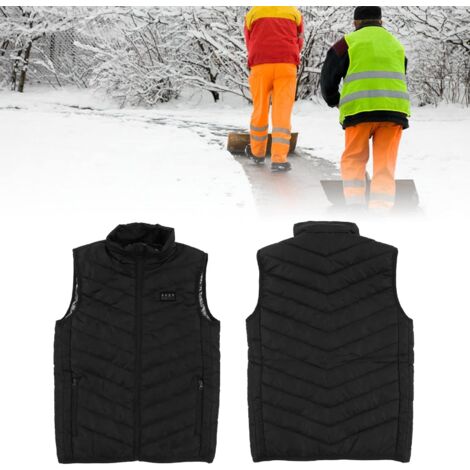 Ej.Life Gilet Chauffant Léger pour Hommes, Gilet Chauffant électrique Rechargeable Intelligent, Gilet Chauffant électrique Unisexe étanche à L'eau (M) La taille est petite