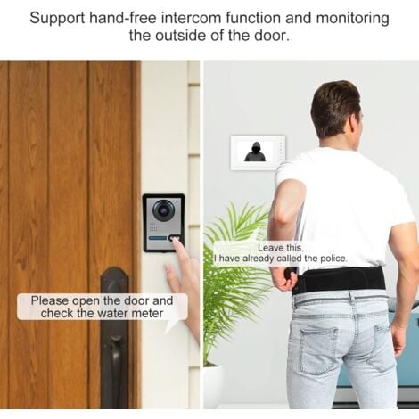 Ej.Life 7 pouces LCD vidéo porte téléphone sonnette interphone caméra moniteur système de sécurité à domicile 110-240V (UE)