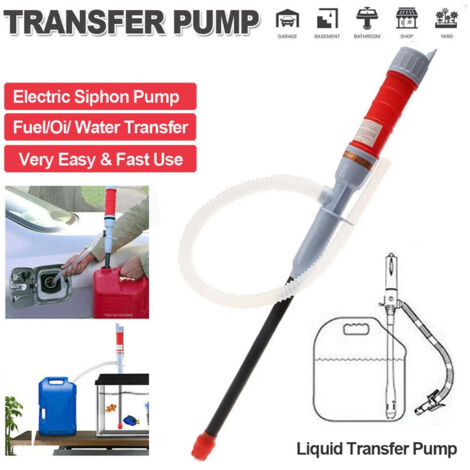 Ej.Life – Pompe électrique à siphon 3W – Avec tuyau 62,2 cm – Pour transfert eau, essence, huile – Utilisation garage, aquarium, sous-sol (1/5)