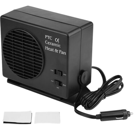 Ej.Life – Chauffage de voiture 12V 200W – Dégivreur et désembueur rapide – Ventilateur portable pour pare-brise – Fonction silencieuse et économe en énergie