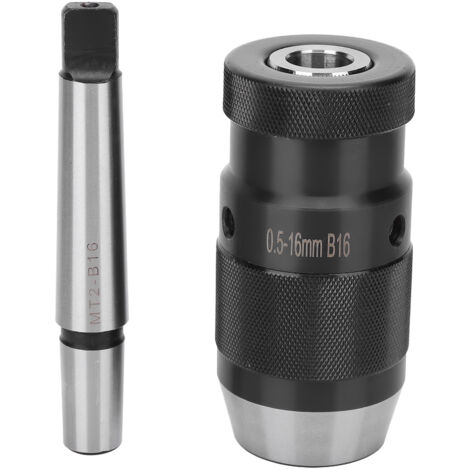 Ej.Life – Mandrin sans clé 0,5-16 mm – Cône Morse MT2-B16 – Serrage rapide pour perceuse à colonne, fraiseuse, tour – Haute qualité