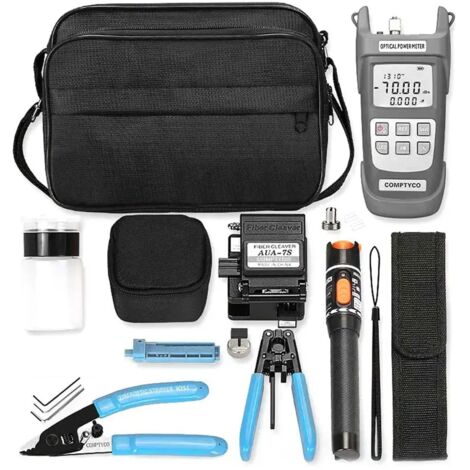 Ej.Life Kit Pro Installation Fibre FTTH - Testeur VFL 10km + Power Meter - Coupe-Câble AUA-7S - Dépannage Réseau Haut Débit (Inclus Localisateur 5km