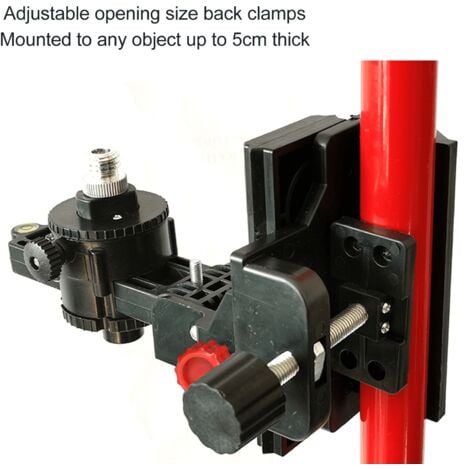 Adaptateur de niveau laser à support ,Support Réglable à 360 Degrés, Base Pivotante en Forme de L avec Clip, Montage Mural au Plafond