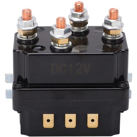 Ej.Life – Treuil électrique étanche 250A 12V – Relais intégré pour véhicules hors route – Charge maximale 250A – Matériaux laiton et ABS