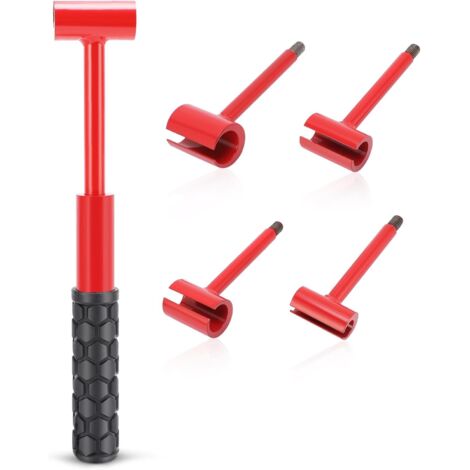 Kit de clé de réglage de charnière de charnière 4 en 1 pour résidentiel et commercial, en acier durable Constructio robuste peint en acier peint avec poignée en caoutchouc