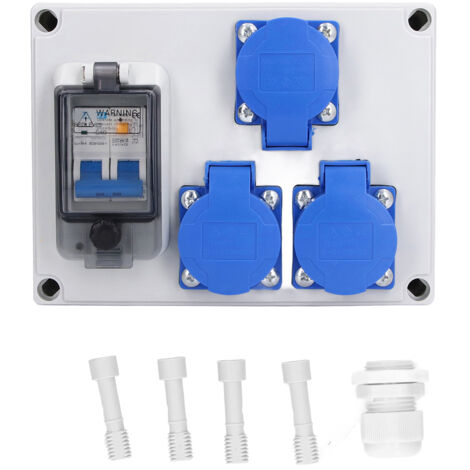 Prise de courant étanche, prise murale à 3 positions 200-250V pour extérieur pour intérieur