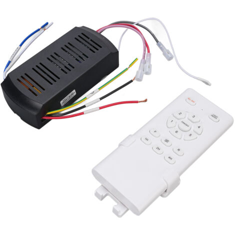 Fafeicy Ventilateur de Plafond Light Remote Contrôle de Remplacement de Remplacement Kit de Synchronisation Batterie Fonctionne D'anglais Universal pour Le Ménage