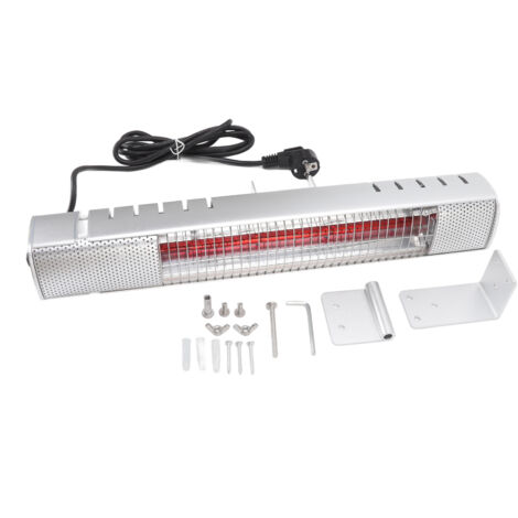 Ej.Life Radiateur infrarouge extérieur 1500W Chauffage radiant terrasse pour Terrasse de Jardin Exterieur, Table à langer ou Salle de Bain
