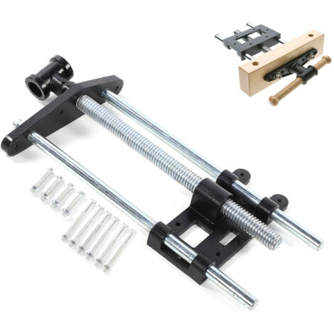 Rosvola – Étau d'établi rotatif 360° pour perceuse à colonne – Acier durable – Mâchoires ajustables pour bois dur – Fixation rapide sur établi