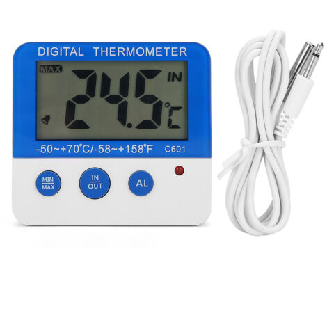 Alarme de congélateur, thermomètre de congélateur à affichage LCD numérique électronique pratique pour congélateur pour aquarium pour réfrigérateur pour ferme d'élevage