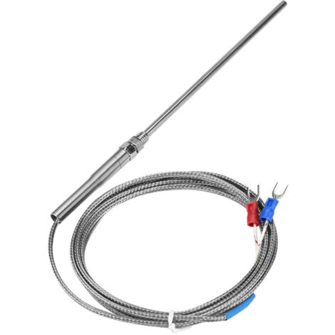 Sonde Type K Thermocouple de Type K Filetage M8 Capteur de Température Galvanique 8mm Diamètre de Filetage 0-400℃ (2m)