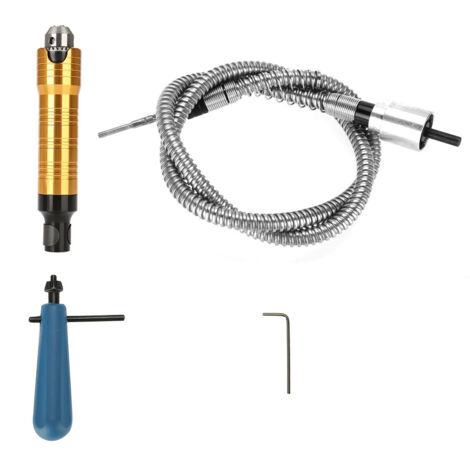 Meuleuse d'arbre flexible 6 mm, arbre flexible Poignée flexible de mandrin d'arbre flexible de 0,5 à 6,5 mm pour le polissage, la gravure, le perçage, la coupe, le meulage, la sculpture, le façonnage 