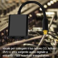Séparateur Audio Optique 2 En 1 - Double Port Sortie Fibre, Adaptateur Pour Ampli Home Cinéma - Szlsl88