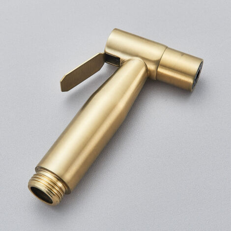 Spruzzatore per Bidet Ottone Handheld Bidet Spruzzatore Acqua Fredda Doccetta Bidet Montaggio a Parete Spruzzatore per Doccia con 59" Flessibile Doccia Oro Spazzolato